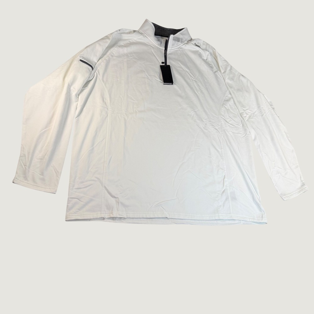 UNRL Elite Quarter Zip II Mens 3XL White Athletic Pullover ELTQZIP2-WHT-3XL